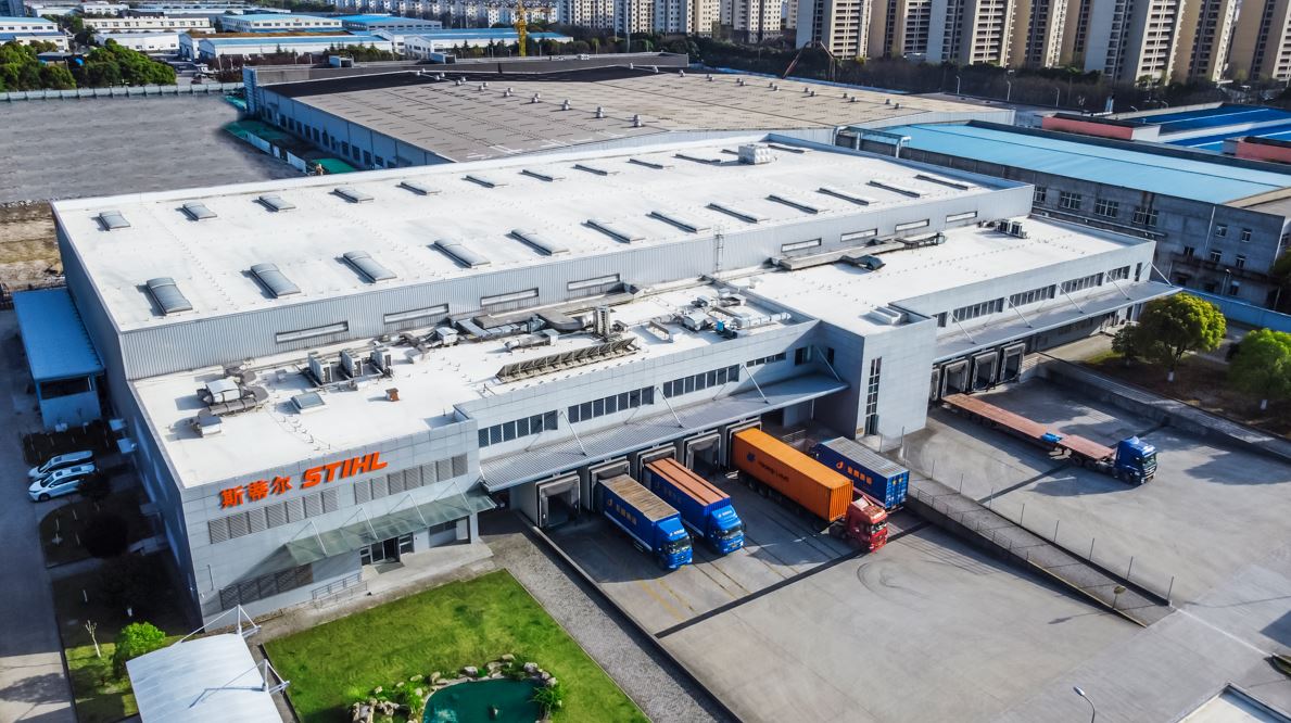 Сграда на компанията от птича перспектива, STIHL в Тайцанг